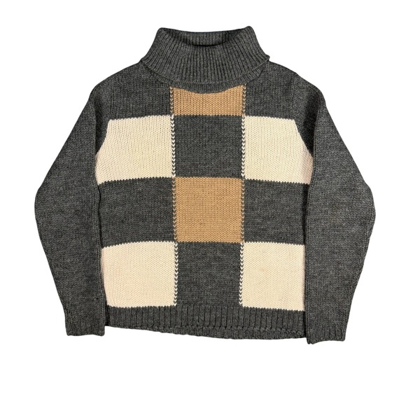 Pendleton Other - 50s 60s Pendleton‎ Wool Sweater Turtleneck Gray Beige Size 38